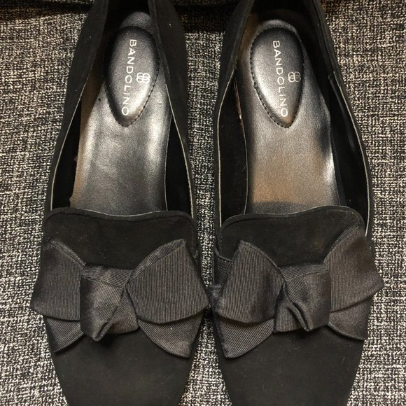 *OPEN TO ALL OFFERS* Bandolino Black Velvet Bow Shoes - Picture 2 of 4